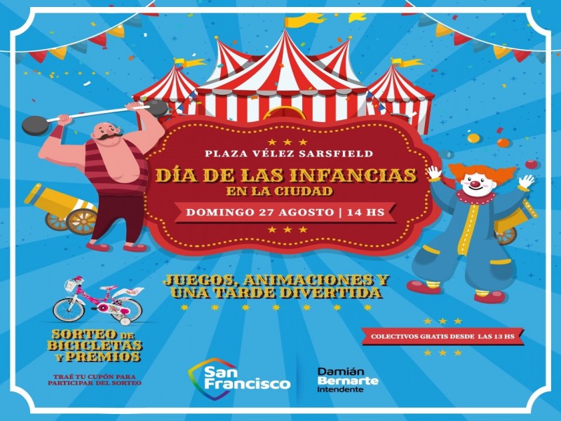 El municipio anunció el festejo por Día de las Infancias el domingo en la plaza Vélez Sarsfield