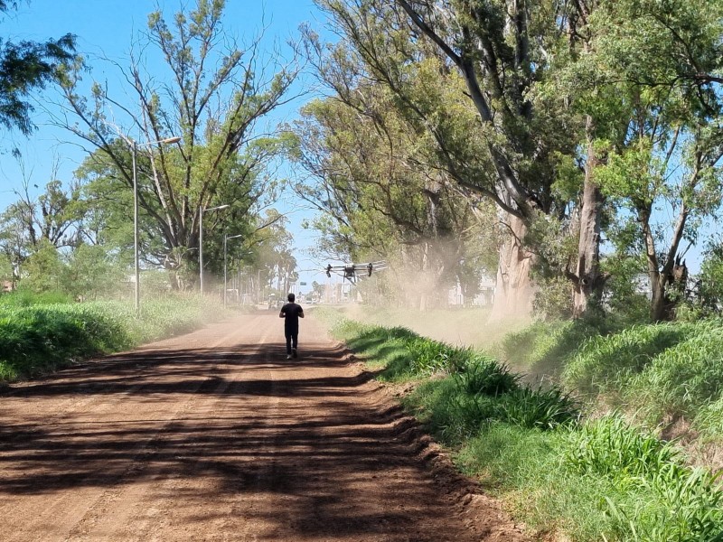 Dengue: el municipio continúa con la fumigación espacial a través del drone pulverizador