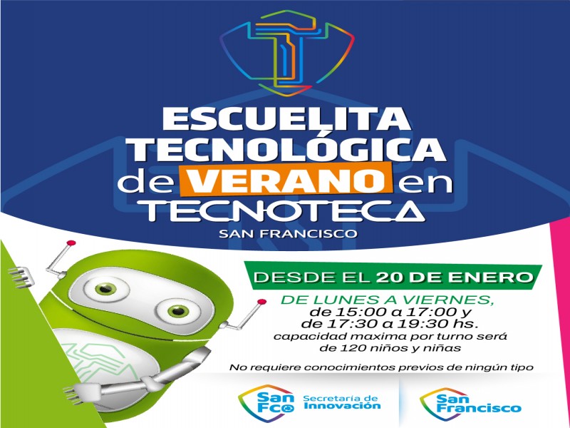 Comienzan las inscripciones para la Escuelita Tecnológica de Verano en Tecnoteca