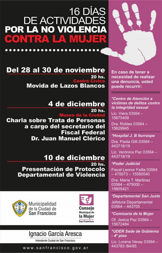 Actividades Por la Violencia contra la Mujer